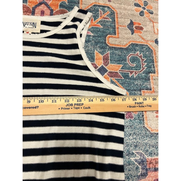 Nation LTD Medium Beatrice Tank Dress navy white‎ stripe old money beach preppy - Picture 7 of 8